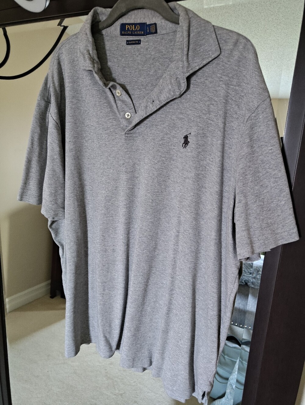 Gray Ralph Lauren Polo Golf Shirt L Classic Fit